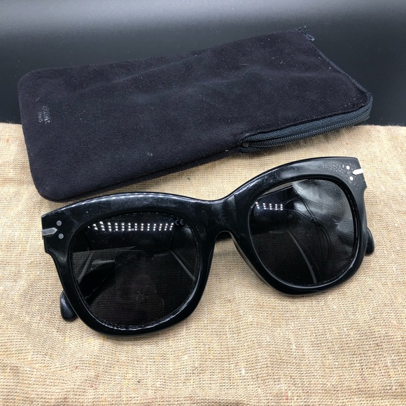 CELINE Sunglasses Oversized Classic Black Dark CL 41083/F/S has scratches - Picture 10 of 11